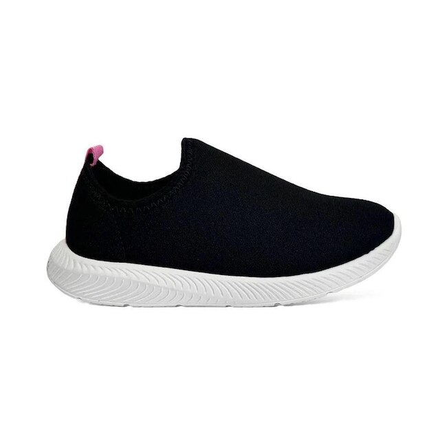Calce Tenis Slip On Infantil Menina Molekinha Calce Fácil- Preto - Preto ...