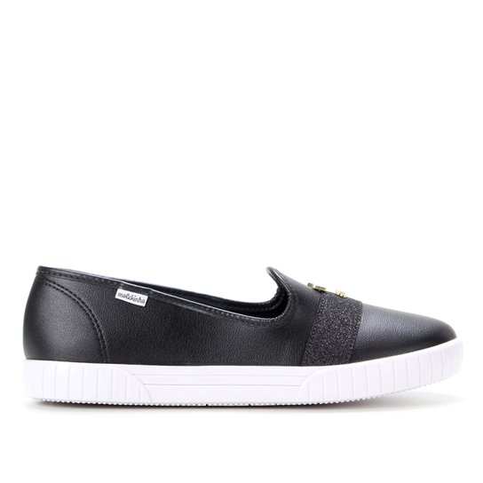 Tênis Slip On Infantil Molekinha Brilho Feminino - Preto Menor preço em Tênis Slip On Infantil Molekinha Brilho Feminino - Preto