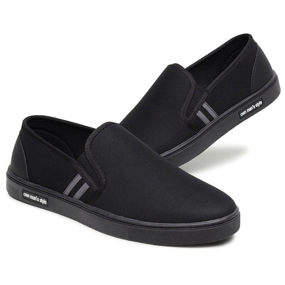 Tênis Slip on Masculino A.Andrade Sapatênis Iate Casual - Preto | Netshoes