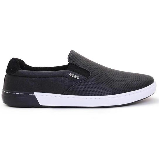 Tênis Slip On Masculino Calce Fácil Conforto Macio Dia a Dia - Preto Menor preço em Tênis Slip On Masculino Calce Fácil Conforto Macio Dia a Dia - Preto