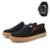 Tênis Slip On Masculino De Elástico Com Relógio 2300 - Preto