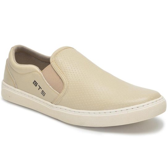 Tênis Slip On Masculino Iate Casual De Couro Sapatênis Sem Cadarço Elástico Conforto Lançamento - Bege Menor preço em Tênis Slip On Masculino Iate Casual De Couro Sapatênis Sem Cadarço Elástico Conforto Lançamento - Bege