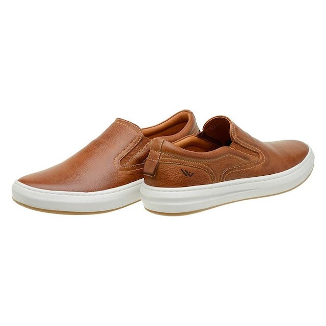 Tênis Slip On Masculino Lecas Thrones em Couro Legítimo