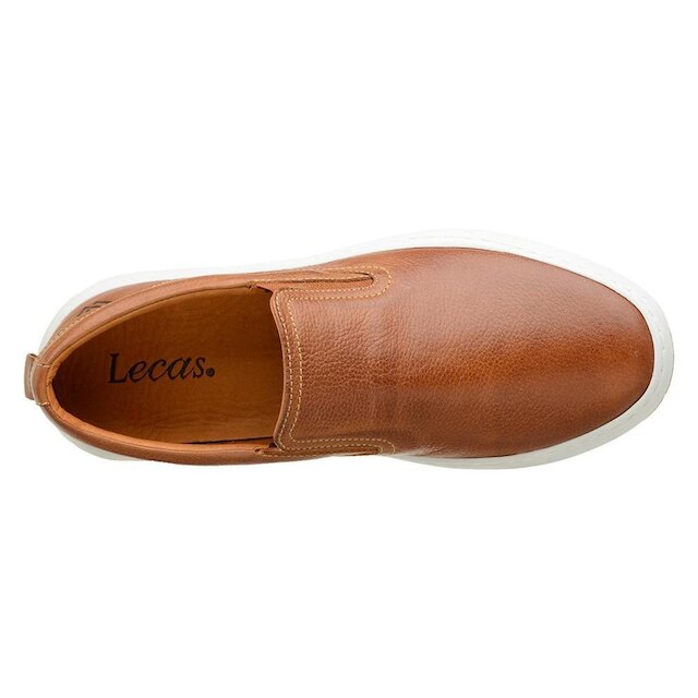 Tênis Slip On Masculino Lecas Thrones em Couro Legítimo