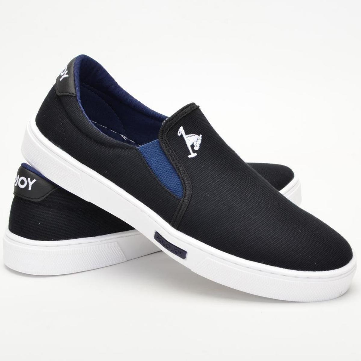 Tênis Slip On Masculino Polo Joy Lona Confortável