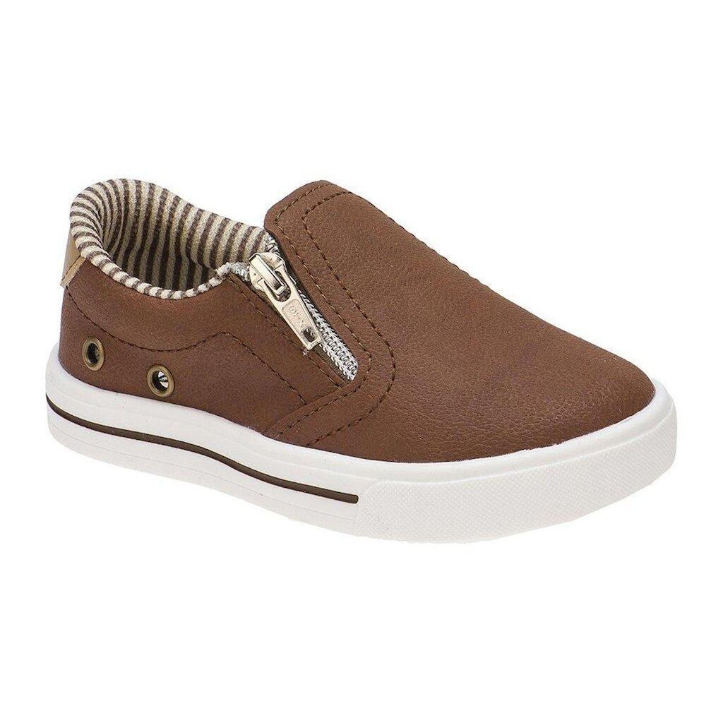 Tênis Slip On Menino Pequito Iate Zíper