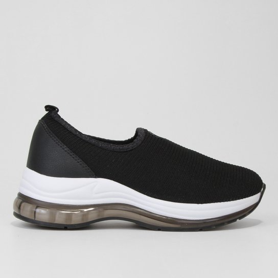 Tênis Slip On Modare Liso Feminino - Preto Menor preço em Tênis Slip On Modare Liso Feminino - Preto