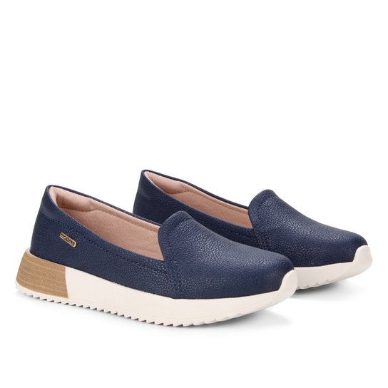 Tênis Slip On Modare Tratorado Feminino - Marinho Menor preço em Tênis Slip On Modare Tratorado Feminino - Marinho