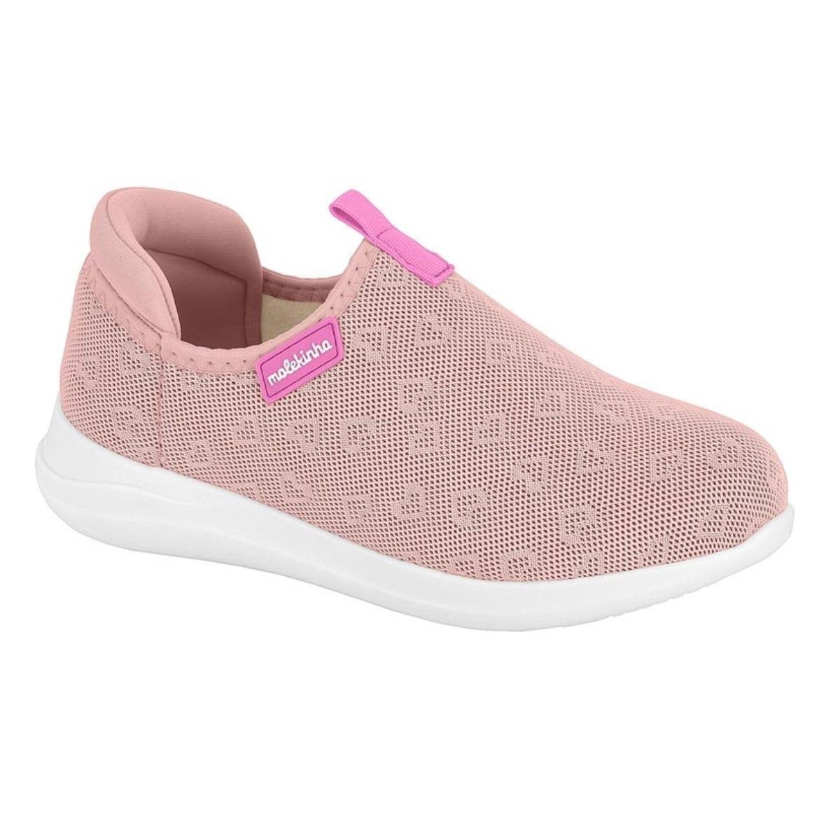 Tênis Slip On Molekinha Corações Infantil - Rosa | Netshoes