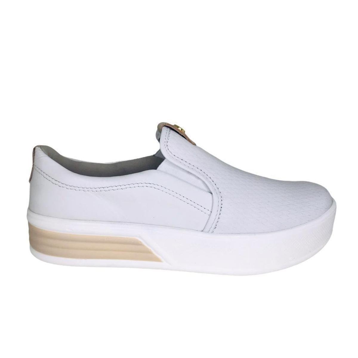 TENIS SLIP ON PEGADA 21-2402 BRANCO - Branco | Netshoes