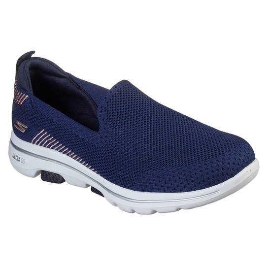Tênis Slip On Skechers Feminino Go Walk 5-Prized - Marinho Menor preço em Tênis Slip On Skechers Feminino Go Walk 5-Prized - Marinho