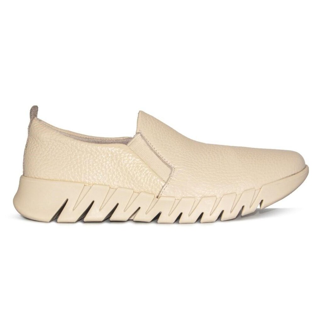 Tênis Slip On Usaflex Feminino Em Couro e Elástico Casual AK2704
