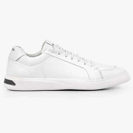 Tênis Sneaker Ferracini Em Couro Masculino - Branco Menor preço em Tênis Sneaker Ferracini Em Couro Masculino - Branco