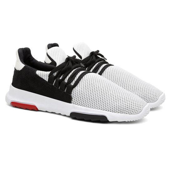 Tênis Sneaker Masculino Calce Fácil Leve Macio Conforto - Branco Menor preço em Tênis Sneaker Masculino Calce Fácil Leve Macio Conforto - Branco