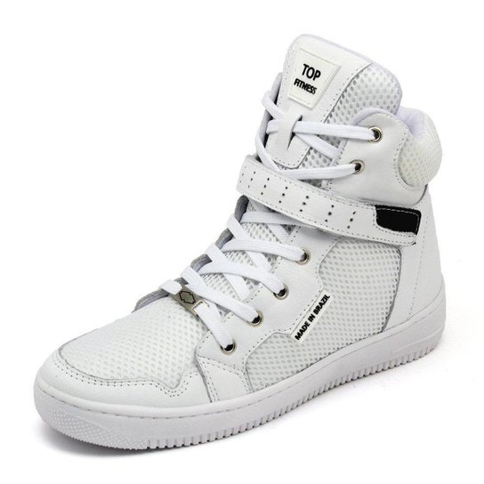 Tênis Sneaker Top Fitness Cano Alto Em Couro Masculino - Branco é ruim? Tênis Sneaker Top Fitness Cano Alto Em Couro Masculino - Branco é boa?