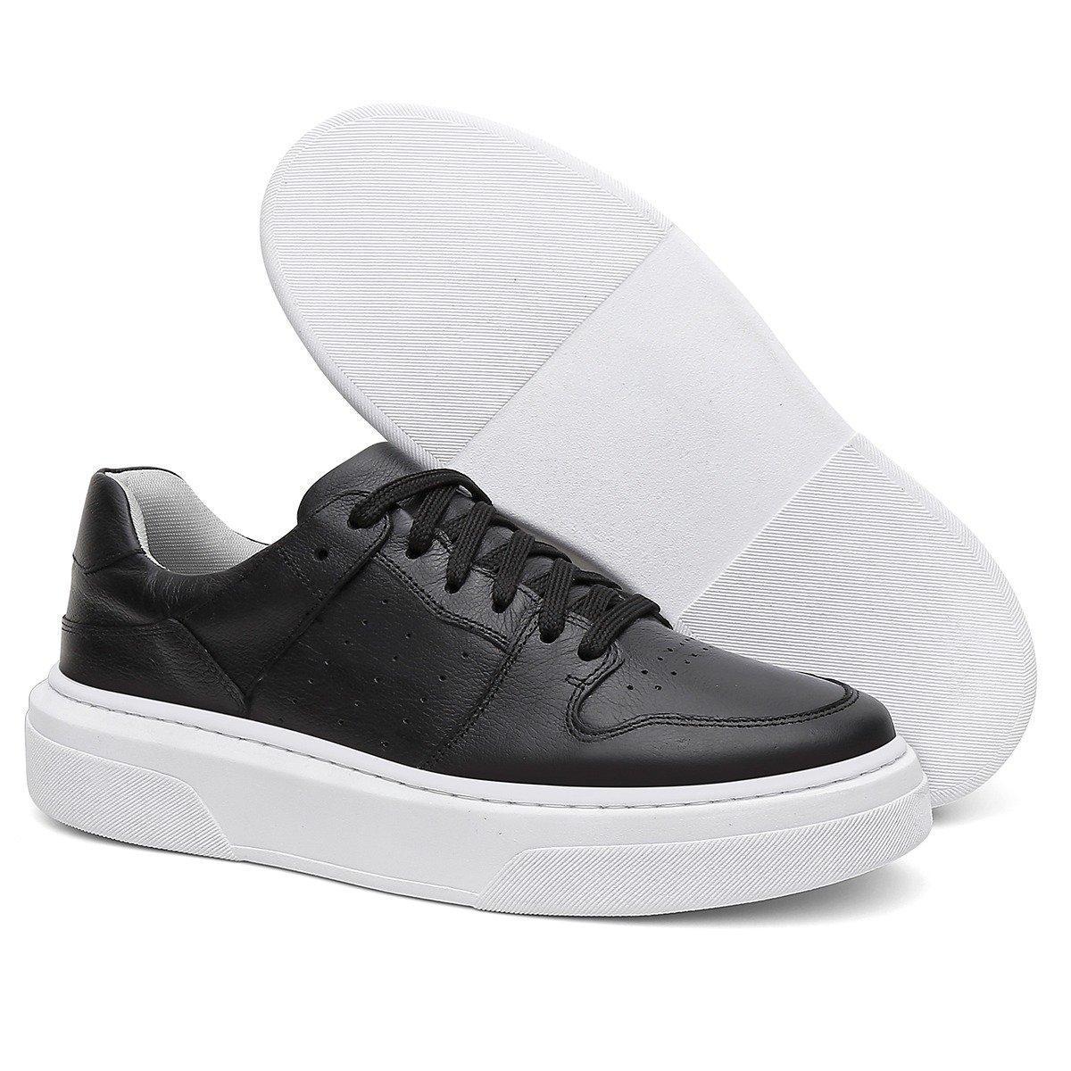 Tenis Sola Alta Centuria Masculino Couro Preto - Preto | Netshoes