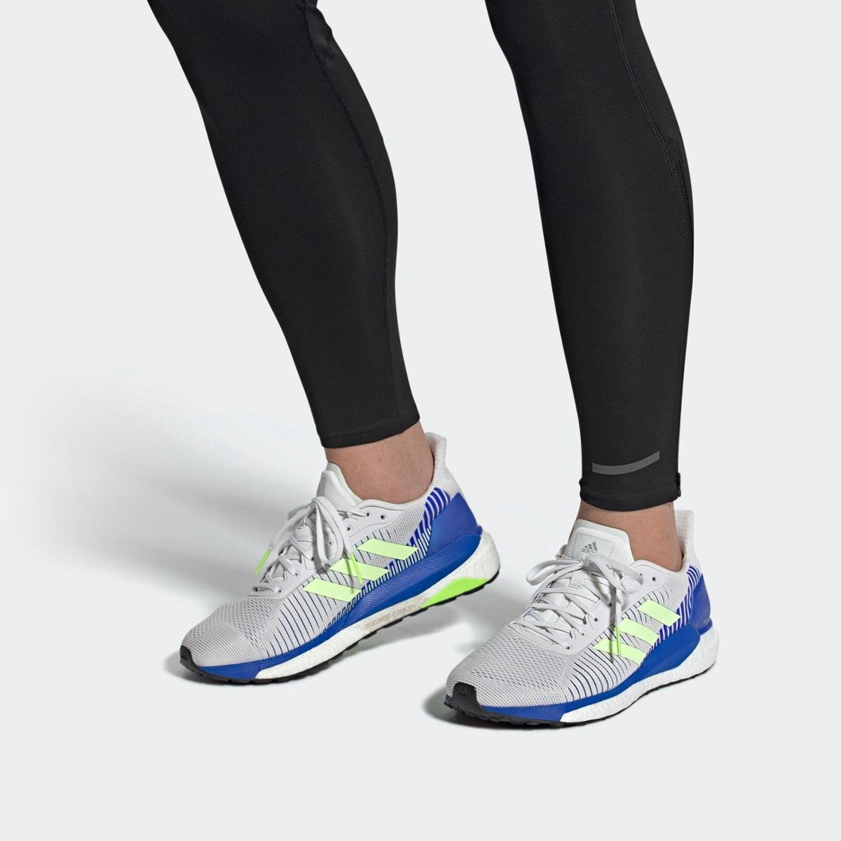 Tênis Solar Glide ST 19 Adidas Branco+Azul Netshoes