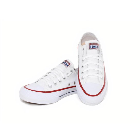 Tênis Star Feminino Branco Old School Academia e Esportes - Branco Menor preço em Tênis Star Feminino Branco Old School Academia e Esportes - Branco