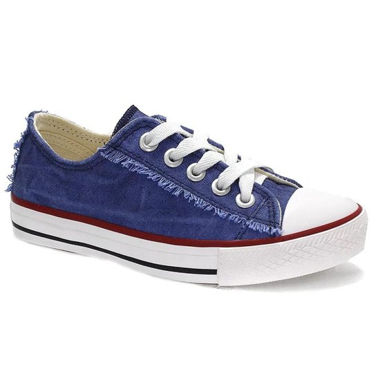 Tênis Street Star Basket Jeans Feminino - Azul Menor preço em Tênis Street Star Basket Jeans Feminino - Azul