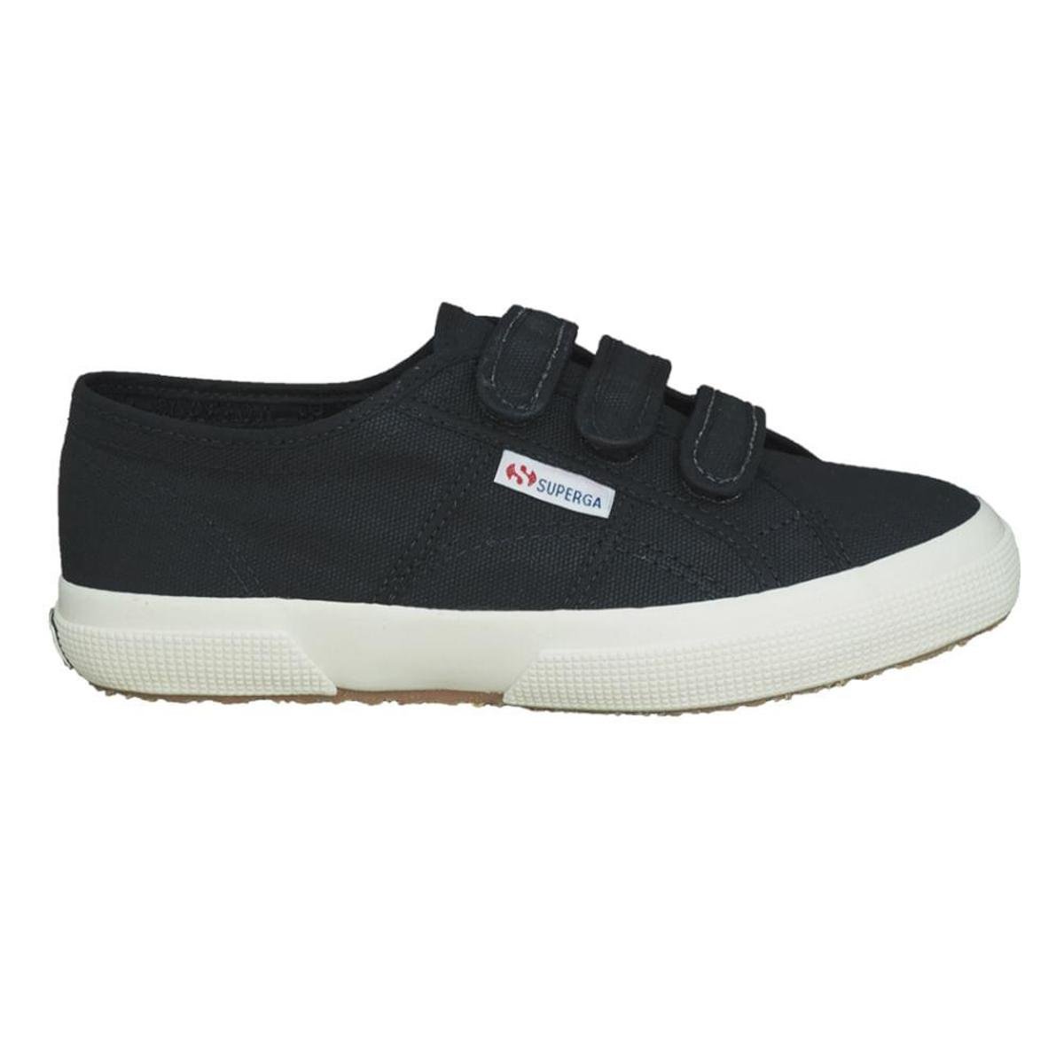 Tênis Superga 2750 Velcro Canvas Preto Preto