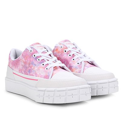 Tênis Tanara Flatform Tie Dye Feminino - Feminino