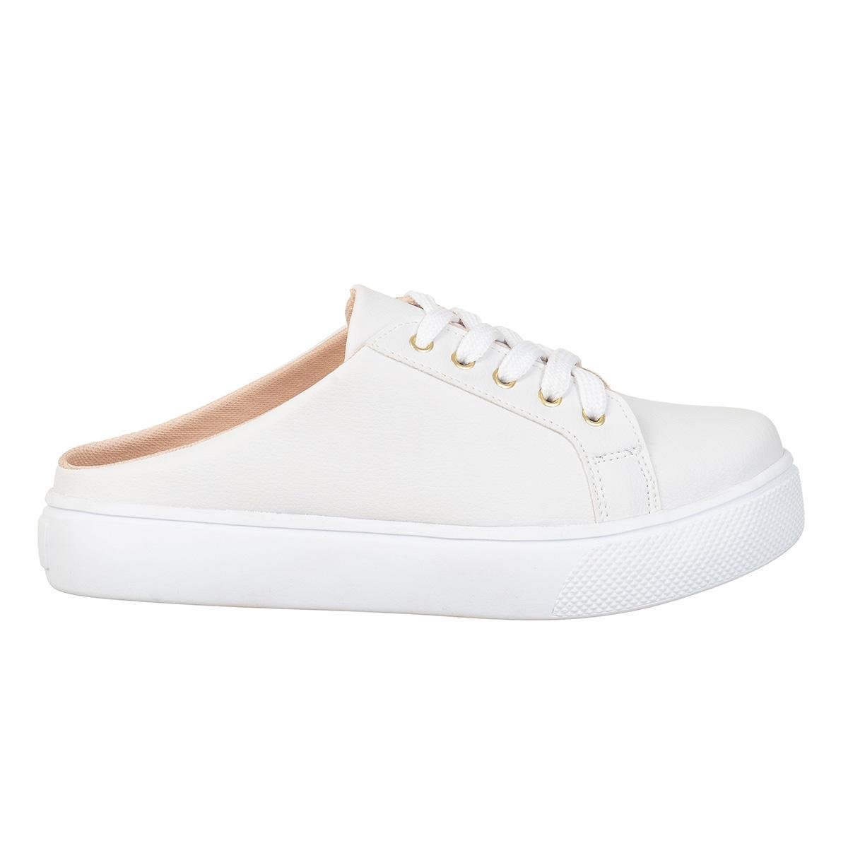 Tenis Tendencia Do Verao Sem Calcalnhar Calce Facil Cadarço - Branco ...