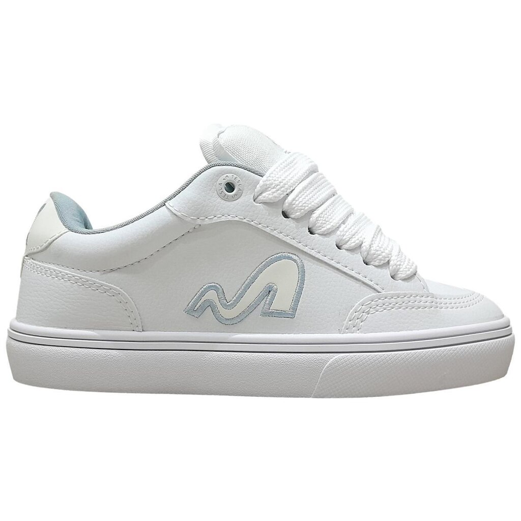 Tênis Tesla Flow Xl White Aqua Estilo Skate Masculino Branco
