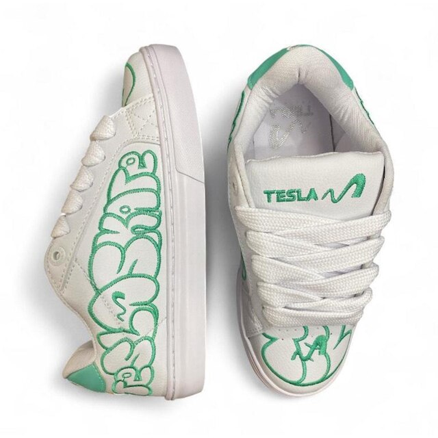 Tênis Tesla Hertz White Tiffany Art