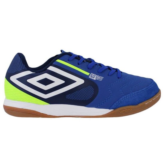 Tênis Umbro Futsal Pro 5 Bump Club Masculino - Azul+Verde Menor preço em Tênis Umbro Futsal Pro 5 Bump Club Masculino - Azul+Verde