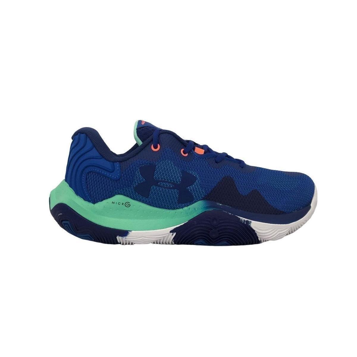 Tênis Under Armour Basquete Buzzer Masculino - Azul e Verde