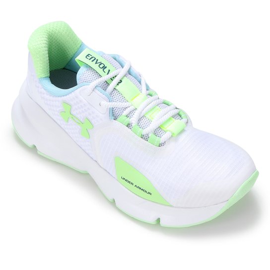 Tênis Under Armour Charge Envolve 2 Feminino - Branco+Azul Menor preço em Tênis Under Armour Charge Envolve 2 Feminino - Branco+Azul