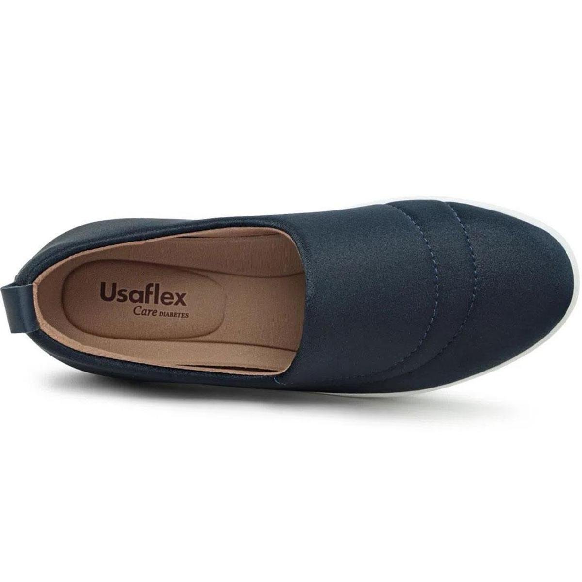 Tênis Usaflex Tecido Elastano Preto Confort AD1106 - UNK CALÇADOS