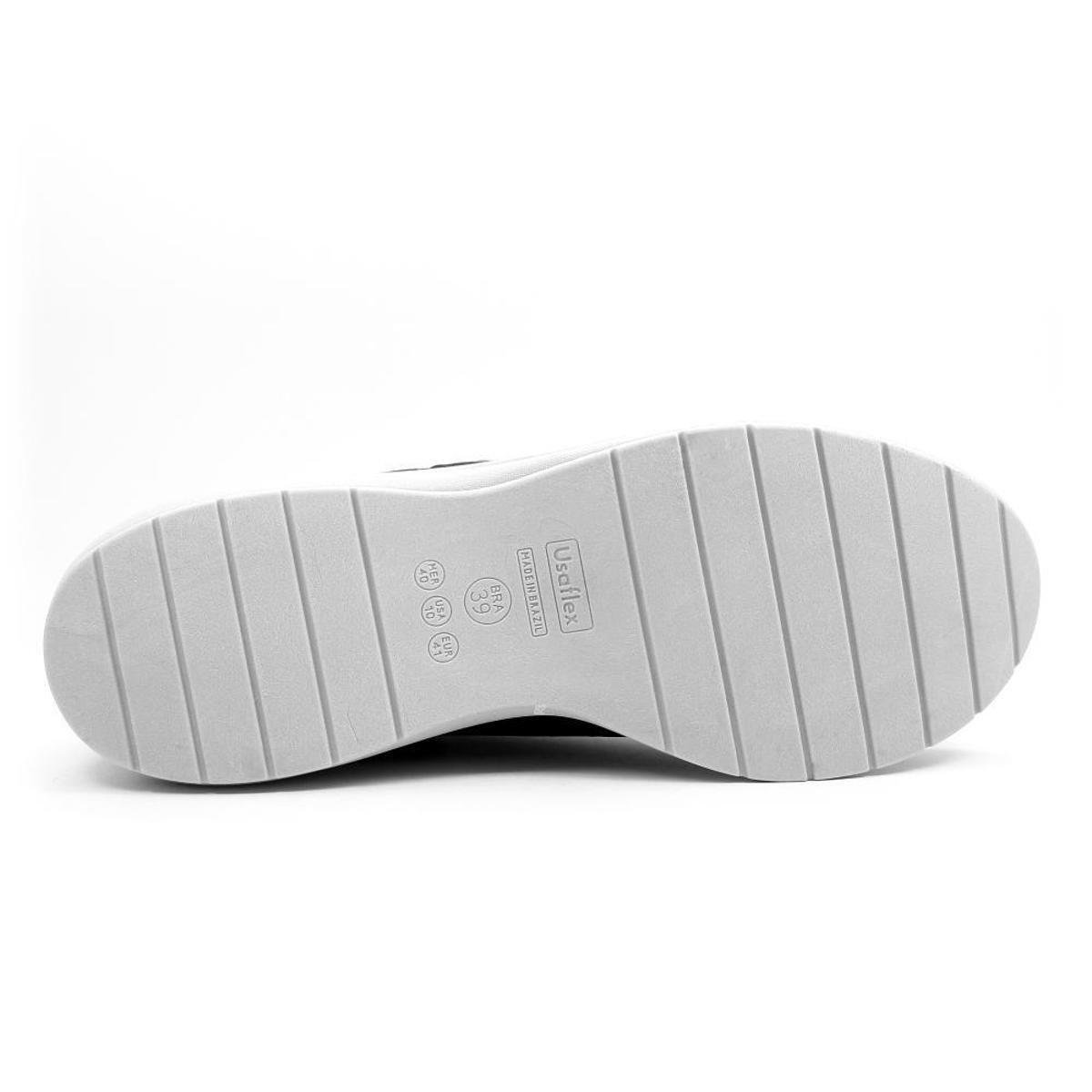 Tênis Usaflex Slip On Elastano Feminino - Preto | SUPER TENNIS