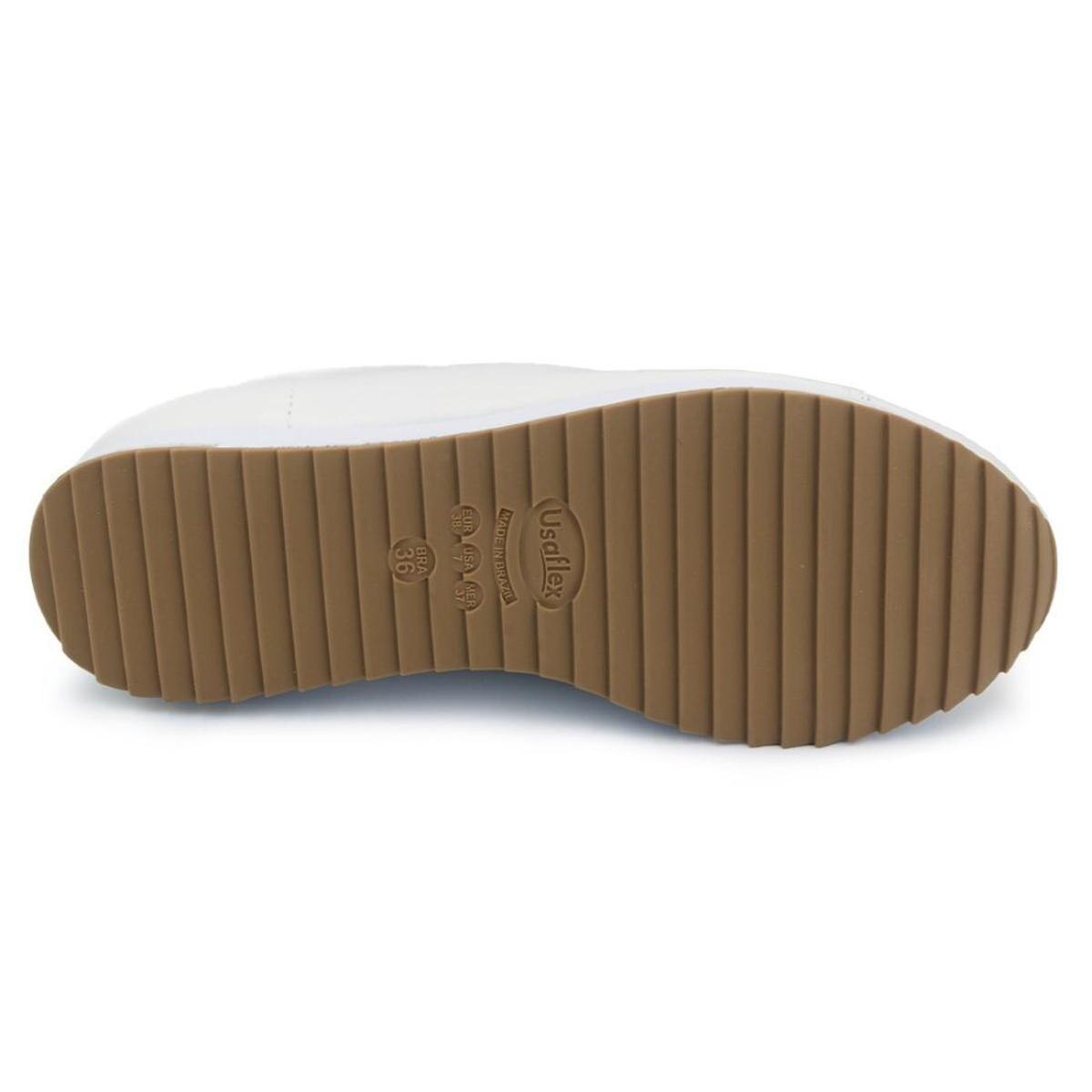 Tênis Usaflex Feminino Casual V9109 - Branco | Netshoes