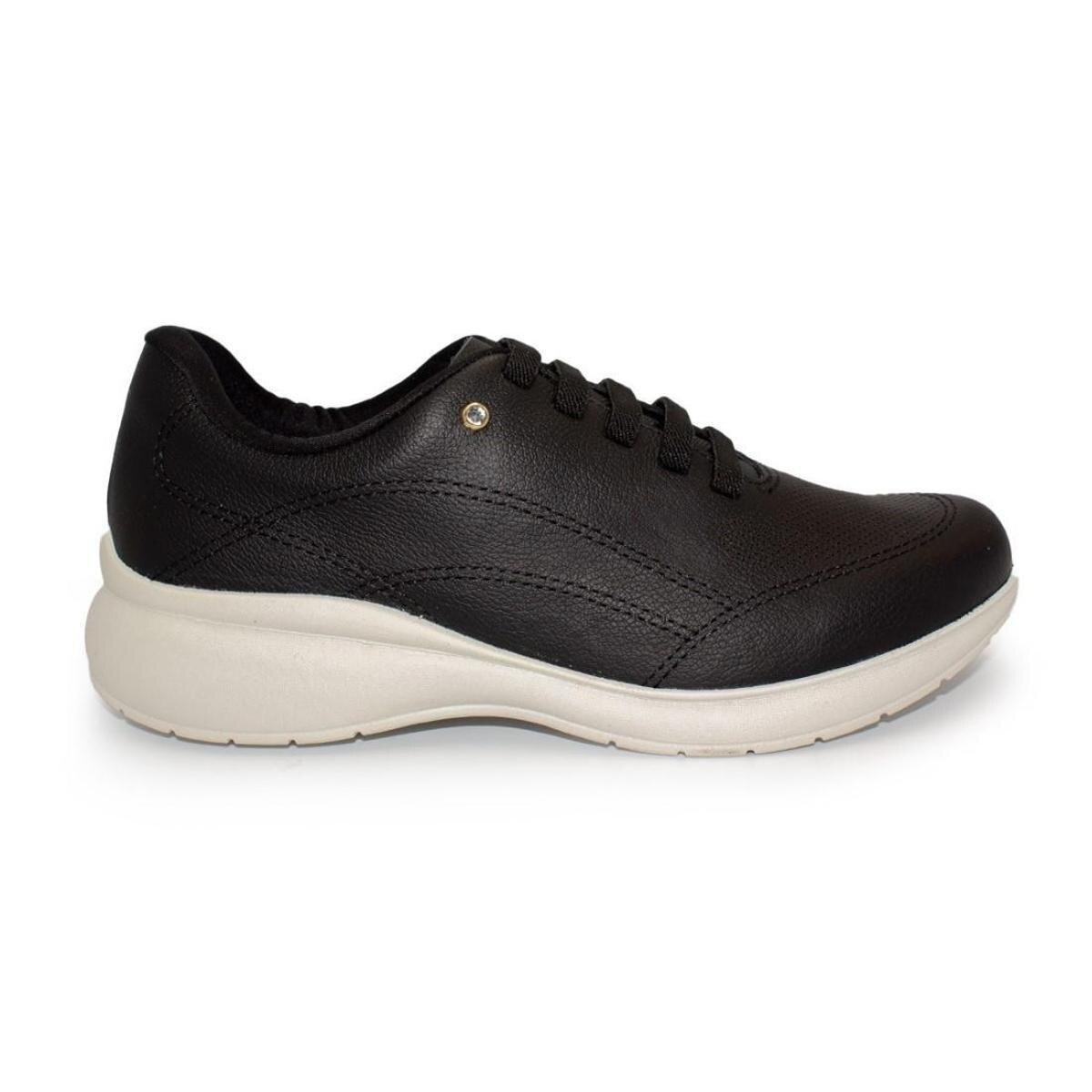 Tênis Usaflex Feminino Couro Casual AB6414 Menor preço em Tênis Usaflex Feminino Couro Casual AB6414