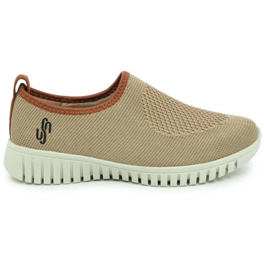 TÊNIS USAFLEX SLIP ON TRICOT AE2208 - Nude+Caramelo Menor preço em TÊNIS USAFLEX SLIP ON TRICOT AE2208 - Nude+Caramelo