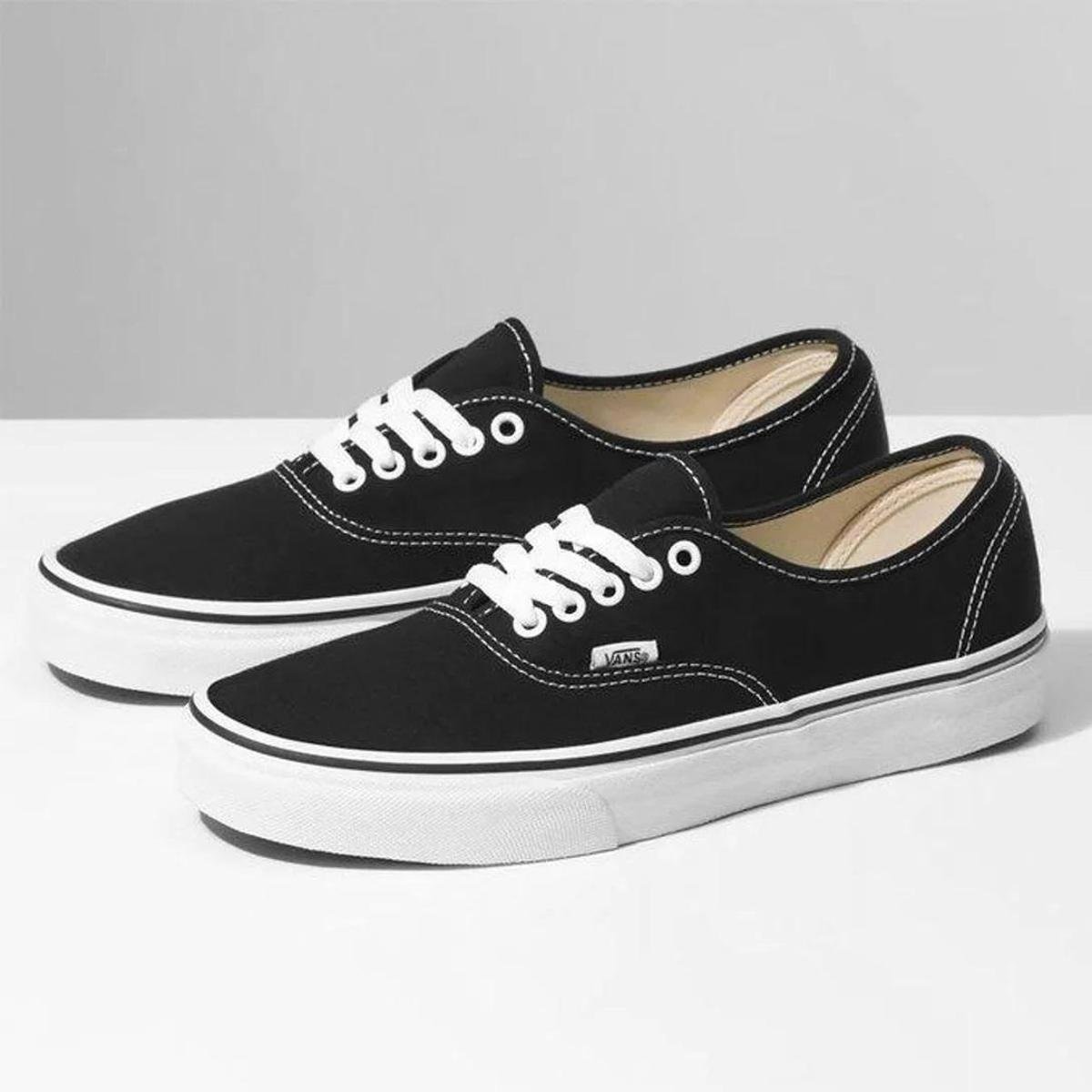 Tênis Vans Authentic Lona - e Branco - Nacional Menor preço em Tênis Vans Authentic Lona - e Branco - Nacional