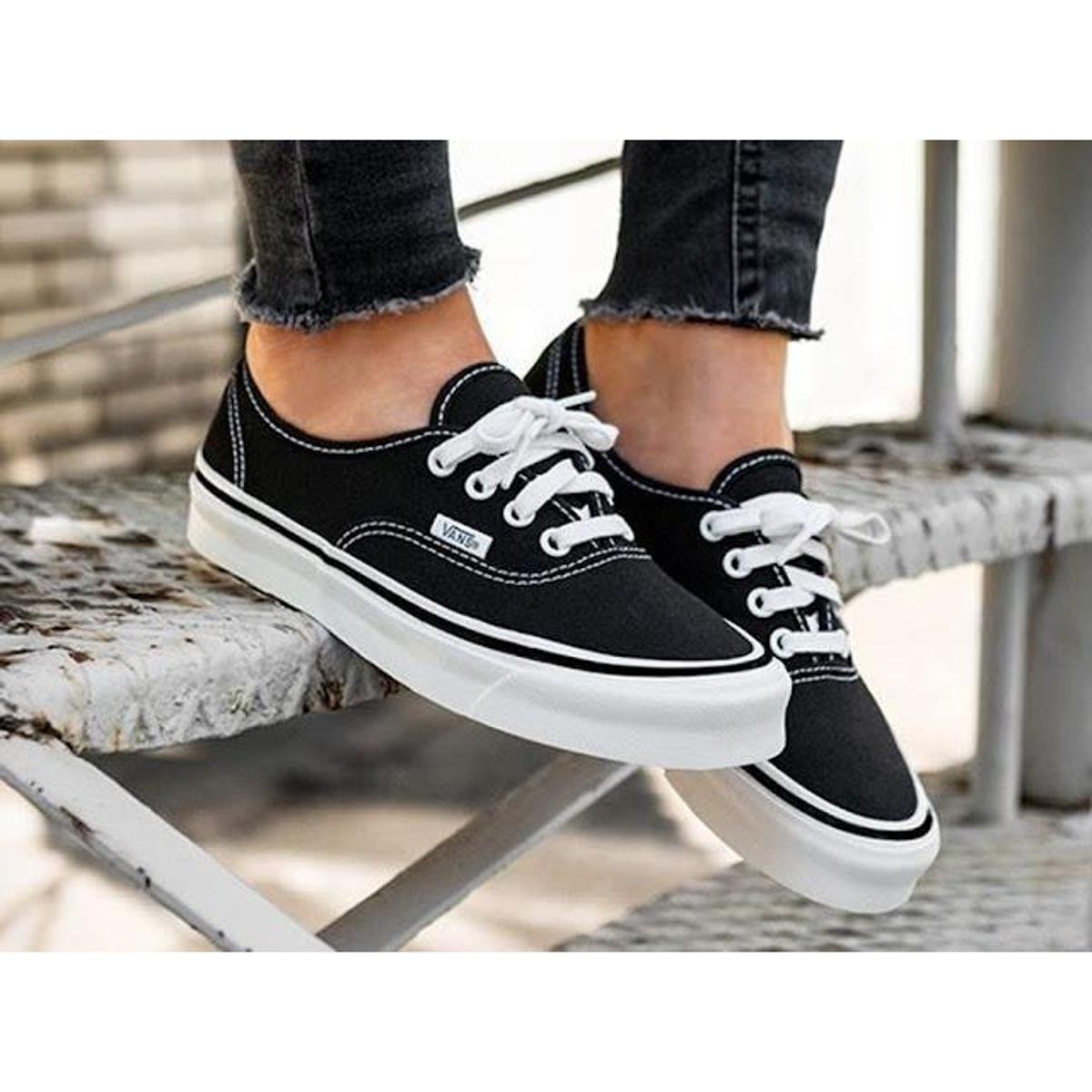 Tênis Vans Authentic Lona - e Branco Menor preço em Tênis Vans Authentic Lona - e Branco