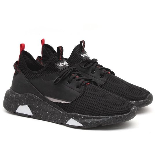 Tênis Venetto Masculino Academia Fitness Leve Confortável - Preto+Vermelho é ruim? Tênis Venetto Masculino Academia Fitness Leve Confortável - Preto+Vermelho é boa?