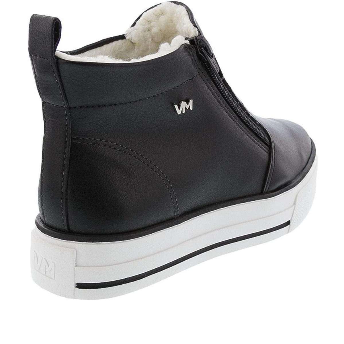 Tênis Via Marte Casual Flatform com Zíper Preto - 41 - Preto | Netshoes