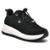 Tênis Via Marte Chunky Sneakers Flatform Jogging 242-002 Camurça - Preto