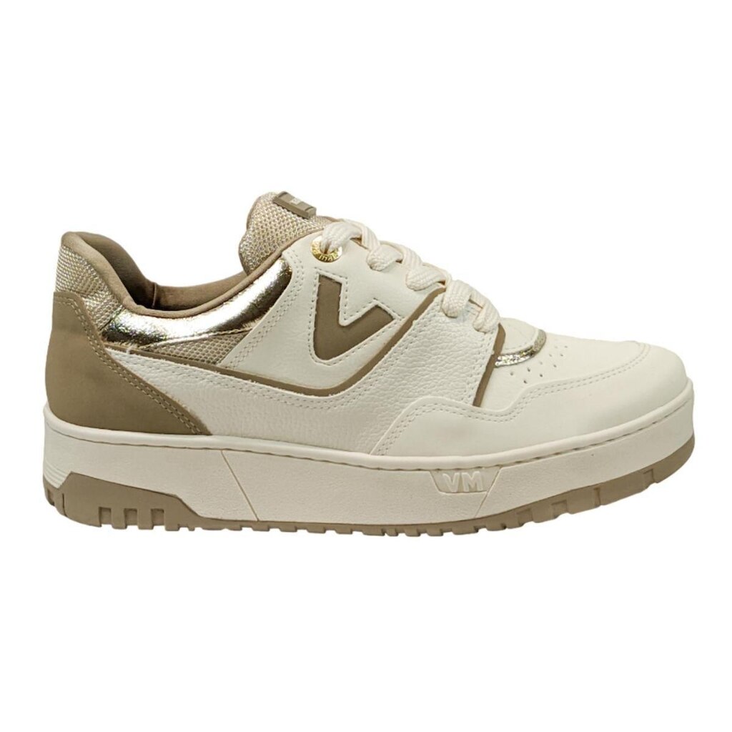 Tenis Via Marte Feminino Nobuck Branco Bege 042-004-06