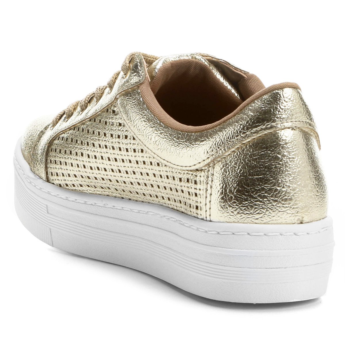 Tênis Via Marte Flatform Metalizado - Dourado | Netshoes