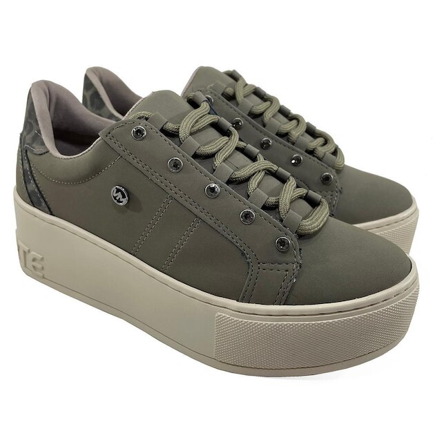 Tênis Via Marte Flatform Militar Feminino - Verde Escuro - 39 - Verde ...