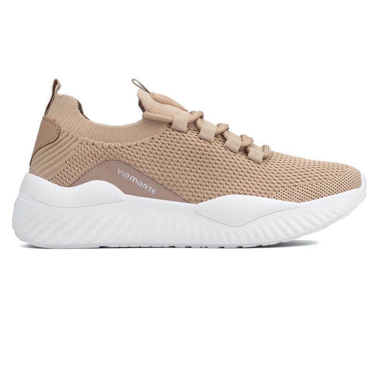 TENIS N/T VIA MARTE BEGE FEMININO 21.7205 - Elle \u0026 Ella Calcados