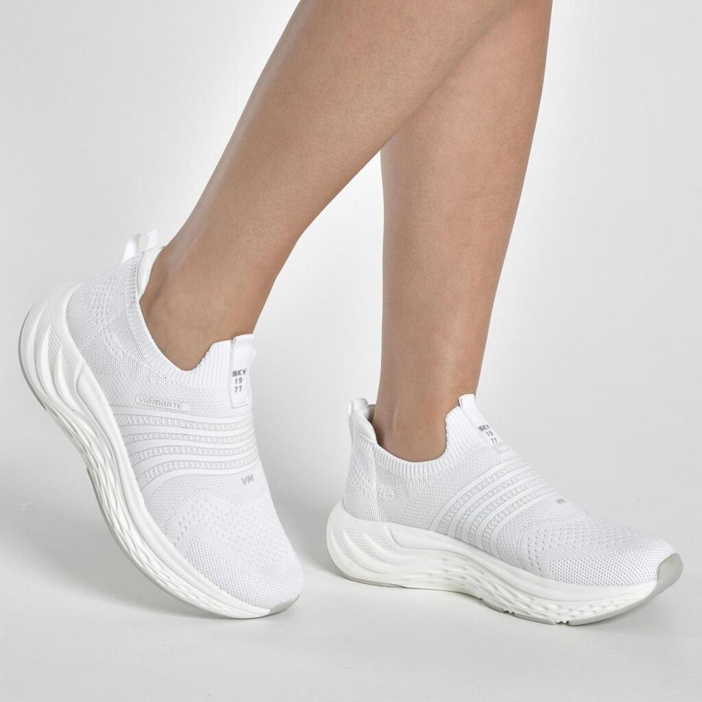 Tênis Via Marte Knit Slip On Feminino
