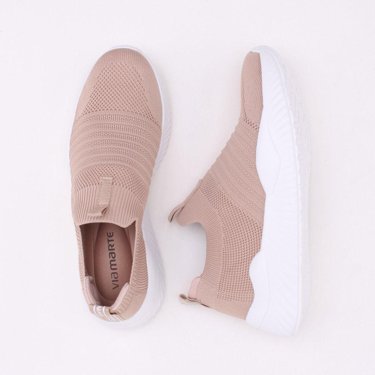 Tênis Via Marte Knit - Bege | Netshoes