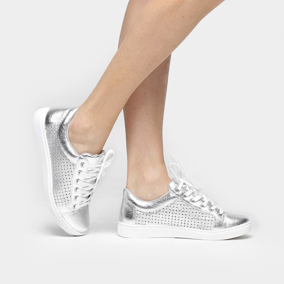 Tênis Via Marte Metalizado Perfuros Feminino | Netshoes