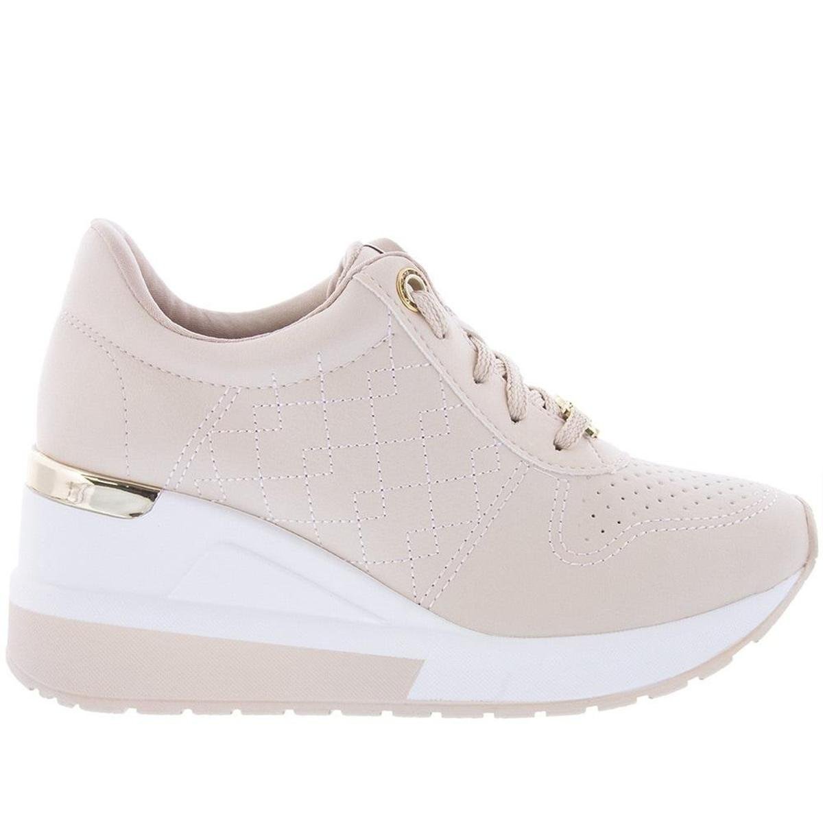 Tênis Via Marte Plataforma com Pespontos Feminino - Rosa | Netshoes