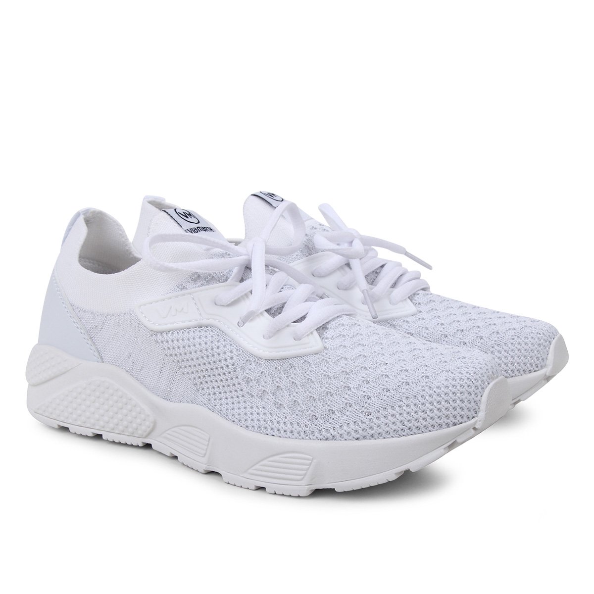 Tênis Via Marte Tecido Knit Feminino - Branco | Netshoes
